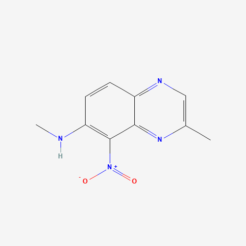 2-Methyl-7-methylamino-8-nitro-quinoxaline (CAS: 78411-55-9) - Chemical Structure and Molecular Formula 