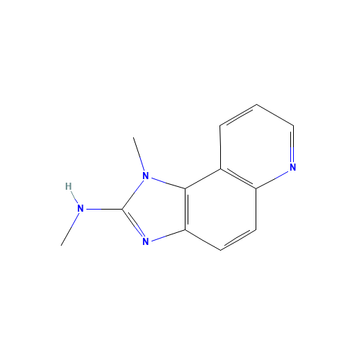 1-Methyl-2-methylaminoimidazo[4,5-F]quinoline (CAS: 102408-28-6) - Chemical Structure and Molecular Formula 