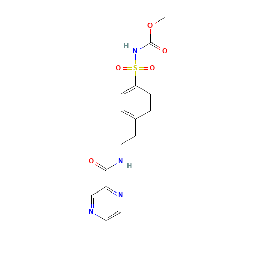 Methyl 4-[b-(5-Methylpyrazine-2-carboxamido)ethyl]benzene Sulfonamide Carbamate (CAS: 33288-74-3) - Related Chemical Product