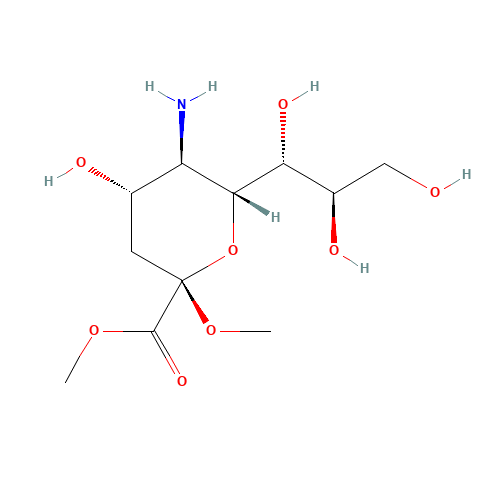 2-O-Methyl b-Neuraminic Acid Methyl Ester (CAS: 56070-37-2) - Chemical Structure and Molecular Formula 
