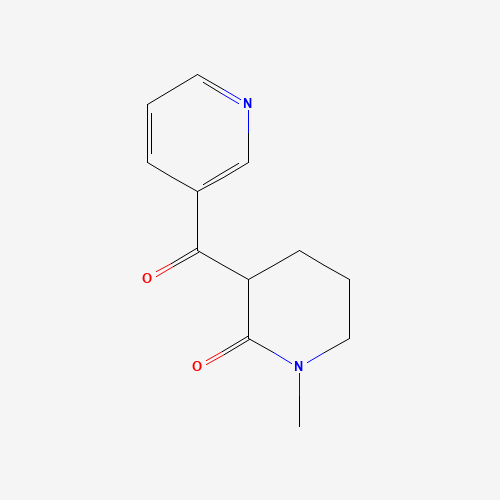 1-Methyl-3-nicotinoyl-2-piperidone (CAS: 91566-93-7) - Chemical Structure and Molecular Formula 
