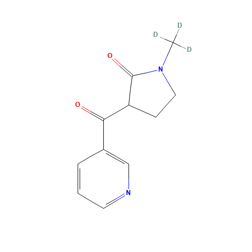 (R,S)-1-Methyl-3-nicotinoylpyrrolidone-d3 (CAS: 86270-95-3) - Chemical Structure and Molecular Formula 