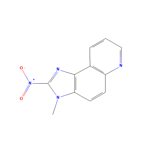3-Methyl-2-nitro-3H-imidazo[4,5-F]quinoline (CAS: 114451-08-0) - Chemical Structure and Molecular Formula 