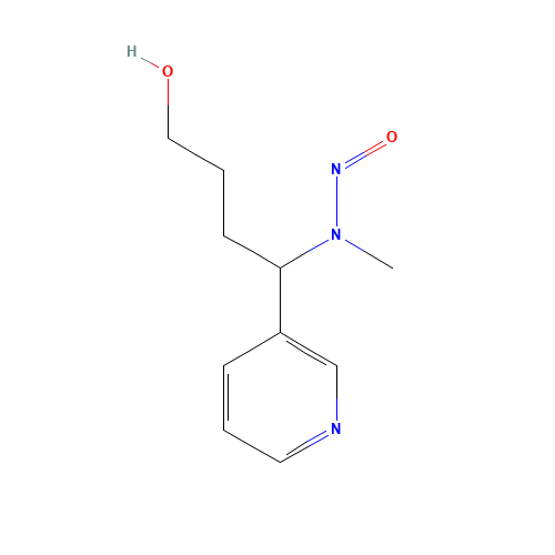 4-(N-Methyl-N-nitrosamino)-4-(3-pyridyl)butane-1-ol (CAS: 59578-66-4) - Chemical Structure and Molecular Formula 