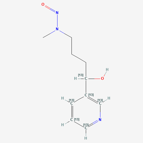 4-(Methylnitrosamino)-1-(3-pyridyl)-1-butanol-1,2',3',4',5',6'-13C6 (CAS: 1189877-28-8) - Related Chemical Product