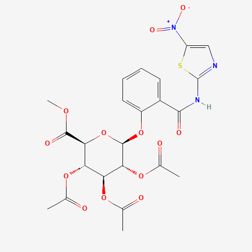 Methyl 1-[[2-N-(5-Nitrothiazolyl)carboxamido]phenyl]-2,3,4- tri-O-acetyl-b-D-glucopyranuronate (CAS: 221287-92-9) - Related Chemical Product