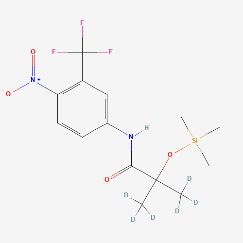 2-Methyl-N-(4-nitro-3-trifluoromethylphenyl)-2-trimethylsilyloxypropamide-d6 (CAS: 223134-75-6) - Chemical Structure and Molecular Formula 