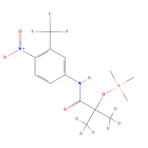 2-Methyl-N-(4-nitro-3-trifluoromethylphenyl)-2-trimethylsilyloxypropamide-d6 (CAS: 223134-75-6) - Related Chemical Product