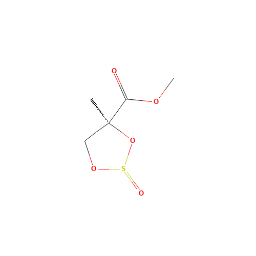 (4S)-4-Methyl-2-oxo-[1,3,2]dioxathiolane-4-carboxylic Acid Methyl Ester (CAS: 356048-02-7) - Chemical Structure and Molecular Formula 