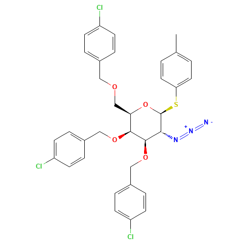4-Methylphenyl 2-Azido-2-deoxy-3,4,6-tri-O-4-chlorobenzyl-1-thio-?-D-galactopyranoside (CAS: 117153-30-7) - Related Chemical Product