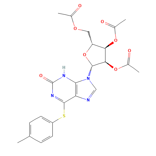 6-[(4-Methylphenyl)thio]-2-oxo-9-(2',3',5'-tri-O-acetyl-b-D-ribofuranosyl)-2,3-dihydropurine (CAS: 135041-24-6) - Related Chemical Product