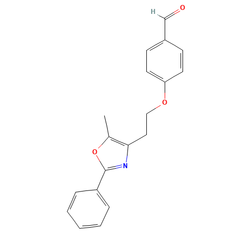 4-[2-(5-Methyl-2-phenyloxazol-4-yl)ethoxy]benzaldehyde (CAS: 103788-59-6) - Related Chemical Product