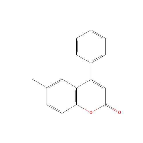 6-Methyl-4-phenylcoumarin (CAS: 16299-22-2) - Chemical Structure and Molecular Formula 