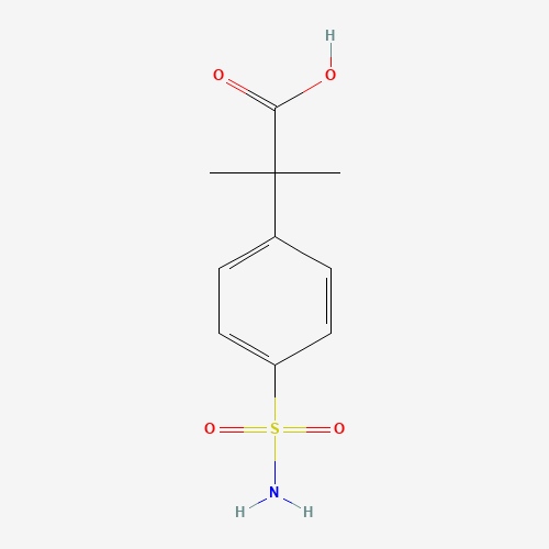 2-Methyl-2-(4-sulfamoylphenyl)propionic Acid (CAS: 374067-95-5) - Chemical Structure and Molecular Formula 