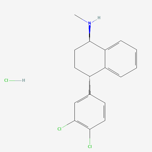 rac-trans-N-Methyl Sertraline Hydrochloride (CAS: 79836-76-3) - Chemical Structure and Molecular Formula 