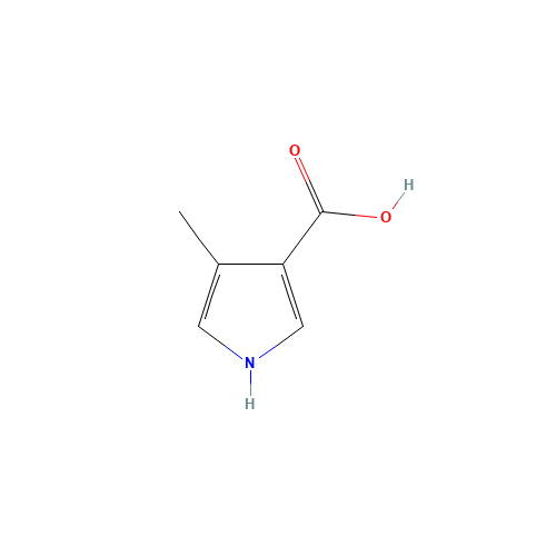 4-Methyl-1H-pyrrole-3-carboxylic acid (CAS: 64276-66-0) - Chemical Structure and Molecular Formula 