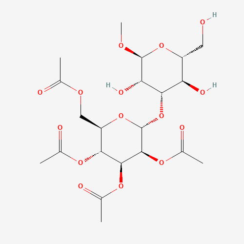 Methyl 3-O-(2',3',4',6'-O-Tetraacetyl-a-D-mannopyranosyl)-a-D-mannopyranoside (CAS: 71978-78-4) - Chemical Structure and Molecular Formula 