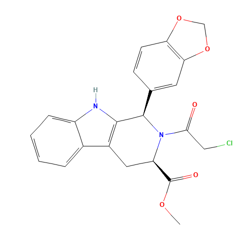 (1R,3R)-Methyl-1,2,3,4-tetrahydro-2-chloroacetyl-1-(3,4-methylenedioxyphenyl)-9H-pyrido[3,4-b]indole-3-carboxylate (Chloropretadalafil) (CAS: 171489-59-1) - Related Chemical Product