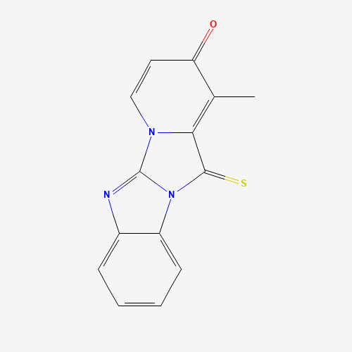 1-Methyl-12-thioxopyrido[1,2,3,4]imidazole-[1,2-a]benzimidazole-2(12H)-one (CAS: 1246819-06-6) - Chemical Structure and Molecular Formula 