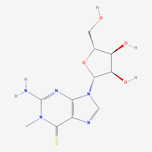 1-Methyl-6-thioguanosine (CAS: 55727-08-7) - Chemical Structure and Molecular Formula 