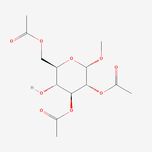 Methyl 2,3,6-Tri-O-acetyl-a-D-glucopyranoside (CAS: 18031-51-1) - Chemical Structure and Molecular Formula 