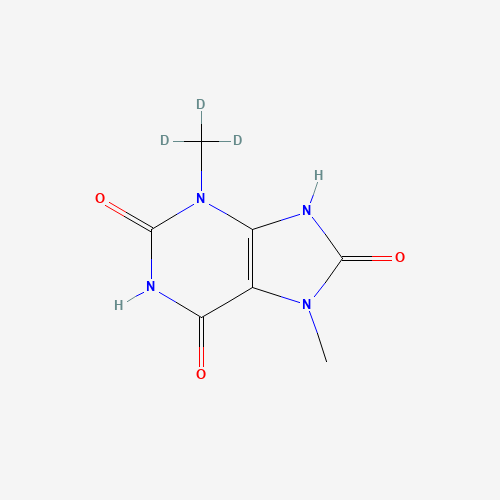 7-Methyl-3-(methyl-d3)uric Acid (CAS: 383160-11-0) - Chemical Structure and Molecular Formula 