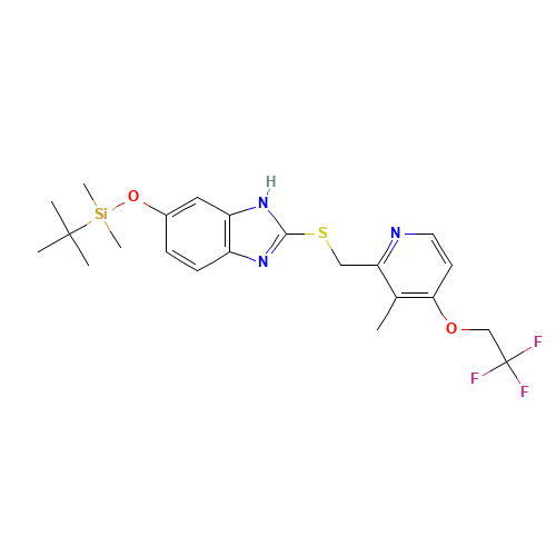 2-[[[3-Methyl-4-(2,2,2-trifluoroethoxy)-2-pyridyl]methyl]thio]-5-(tert-butyldimethylsilyloxy)-1H-benzimidazole (CAS: 1076198-62-3) - Related Chemical Product