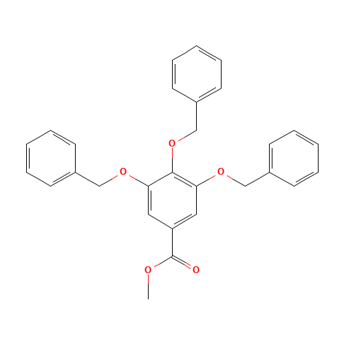 Methyl 3,4,5-Tris(benzyloxy)benzoate (CAS: 70424-94-1) - Chemical Structure and Molecular Formula 