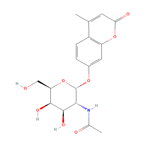 4-Methylumbelliferyl 2-Acetamido-2-deoxy-a-D-galactopyranoside (CAS: 124223-99-0) - Chemical Structure and Molecular Formula 