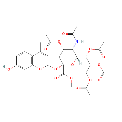 (4-Methylumbelliferyl)-N-acetyl-4,7,8,9-tetra-O-acetyl-a-D-neuraminic Acid, Methyl Ester (CAS: 59361-08-9) - Related Chemical Product