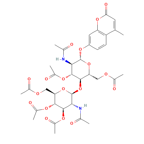 4-Methylumbelliferyl Di-N-Acetyl-b-D-chitobiose Peracetate (CAS: 122147-95-9) - Related Chemical Product