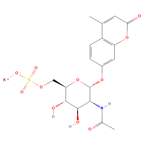 4-Methylumbelliferyl 6-Sulfo-2-acetamido-2-deoxy-a-D-glucopyranoside Potassium Salt (CAS: 210357-37-2) - Related Chemical Product