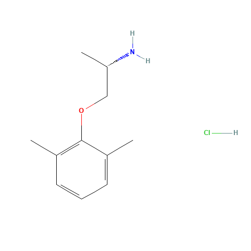 S-(+)-Mexiletine Hydrochloride (CAS: 81771-85-9) - Chemical Structure and Molecular Formula 