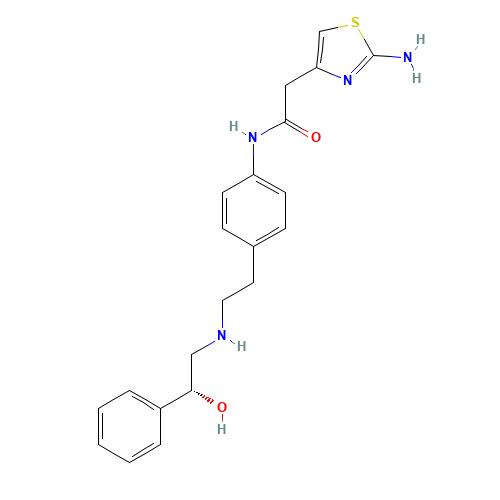 Mirabegron (CAS: 223673-61-8) - Chemical Structure and Molecular Formula 