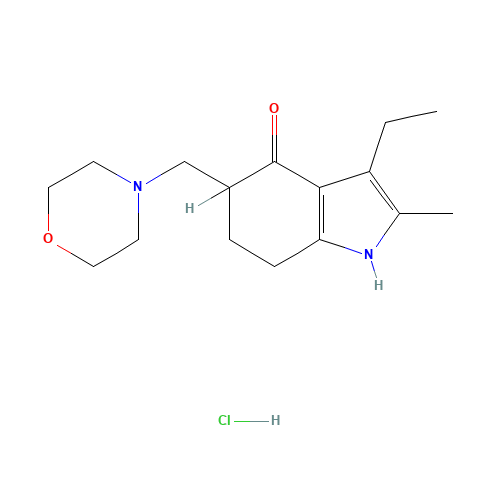 Molindone Hydrochloride (CAS: 15622-65-8) - Chemical Structure and Molecular Formula 