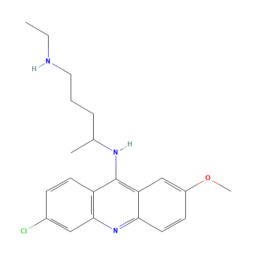 Monodesethyl Quinacrine, Dihydrochloride (CAS: 908844-46-2) - Chemical Structure and Molecular Formula 