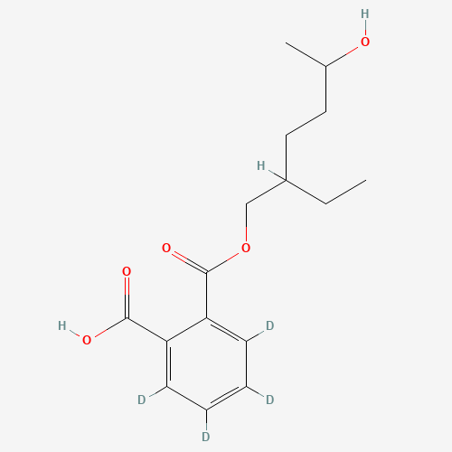 Mono(2-ethyl-5-hydroxyhexyl) Phthalate-d4 (CAS: 679789-43-6) - Chemical Structure and Molecular Formula 