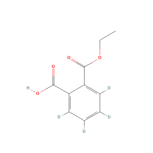 Monoethyl Phthalate-d4 (CAS: 1219806-03-7) - Chemical Structure and Molecular Formula 