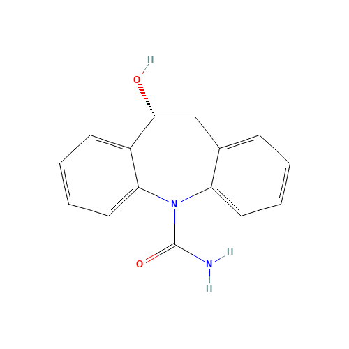 (R)-10-Monohydroxy-10,11-dihydro Carbamazepine (CAS: 104746-03-4) - Chemical Structure and Molecular Formula 