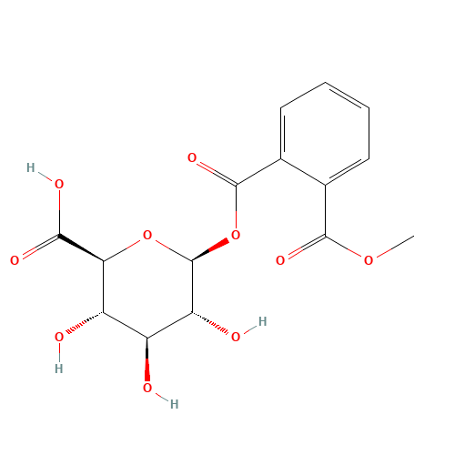Monomethyl Phthalate O-b-D-Glucuronide (CAS: 53819-80-0) - Chemical Structure and Molecular Formula 