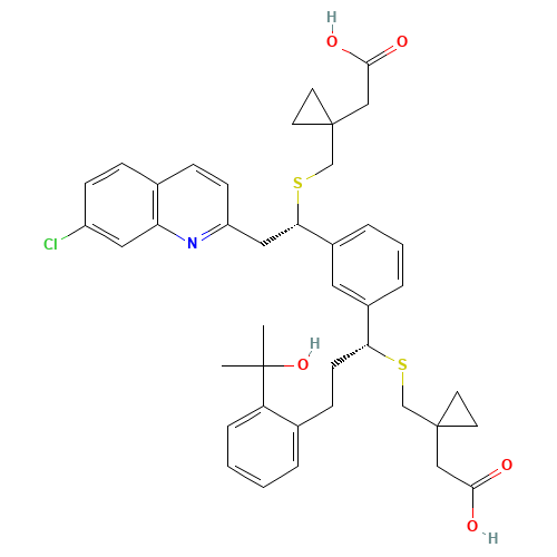 Montelukast Bis-sulfide (CAS: 1187586-61-3) - Chemical Structure and Molecular Formula 
