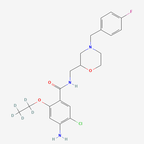 Mosapride-d5 (CAS: 1246820-66-5) - Chemical Structure and Molecular Formula 