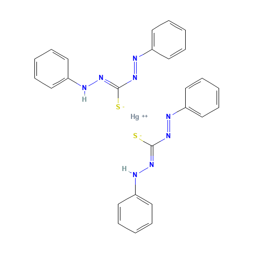 Mercury(II) Bis(dithizonate) (CAS: 14783-59-6) - Chemical Structure and Molecular Formula 
