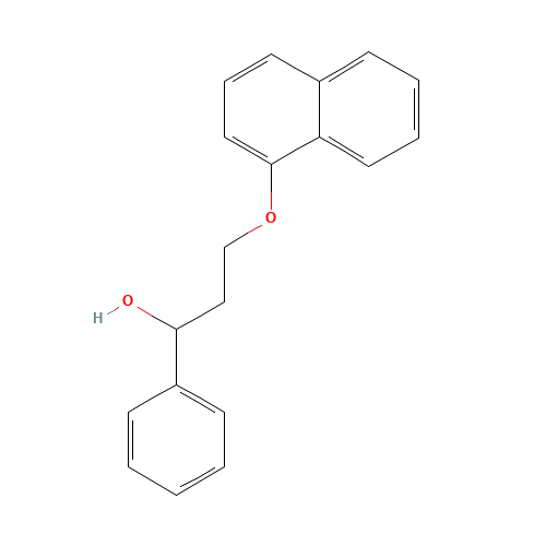 3-(1-Naphthalenyloxy)-1-phenyl-1-propanol (CAS: 908291-72-5) - Chemical Structure and Molecular Formula 