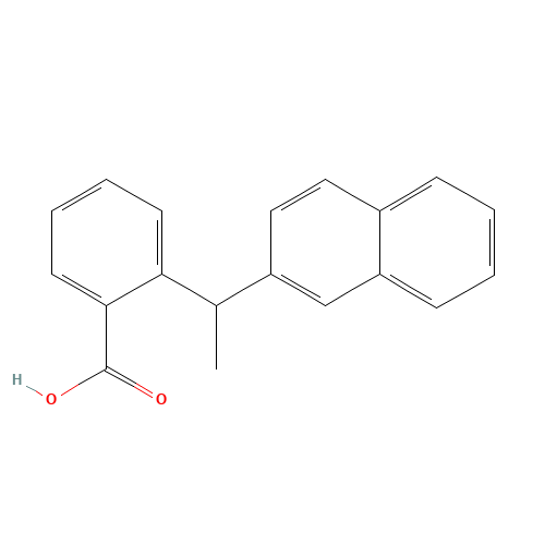 2-[1-(2-Naphthyl)ethyl]benzoic Acid (CAS: 904236-46-0) - Chemical Structure and Molecular Formula 