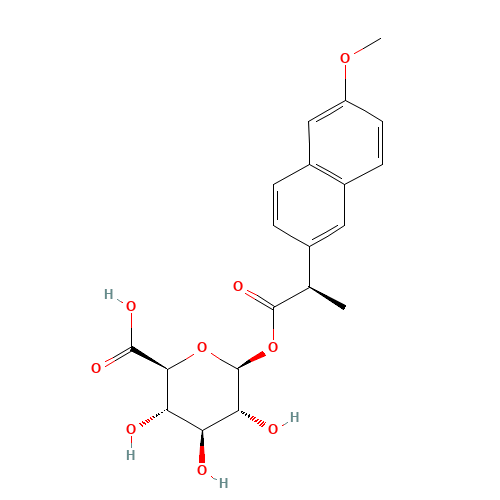 (R)-Naproxen Acyl-b-D-glucuronide (CAS: 112828-15-6) - Chemical Structure and Molecular Formula 