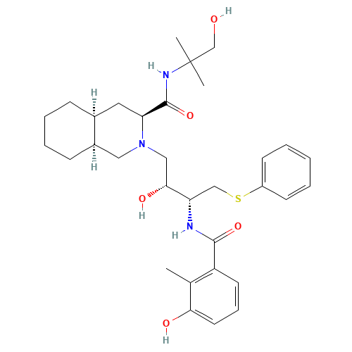 Nelfinavir Hydroxy-tert-butylamide (CAS: 213135-56-9) - Chemical Structure and Molecular Formula 