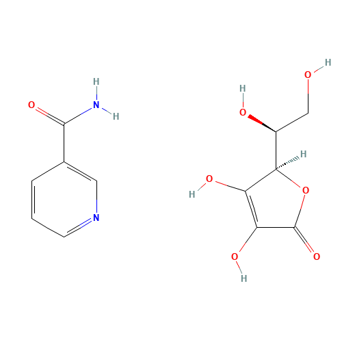 Niacinamide Ascorbate (CAS: 1987-71-9) - Chemical Structure and Molecular Formula 