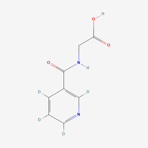 Nicotinuric Acid-d4 (CAS: 1216737-36-8) - Chemical Structure and Molecular Formula 