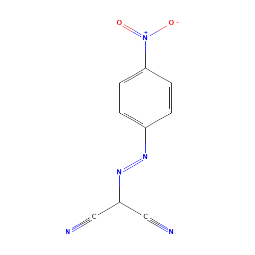 4-Nitrobenzeneazomalononitrile (CAS: 1080-02-0) - Chemical Structure and Molecular Formula 